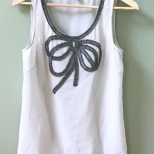 J. Crew Beaded Bow Top